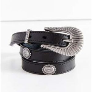 Urban Outfitters Black Skinny Western Belt